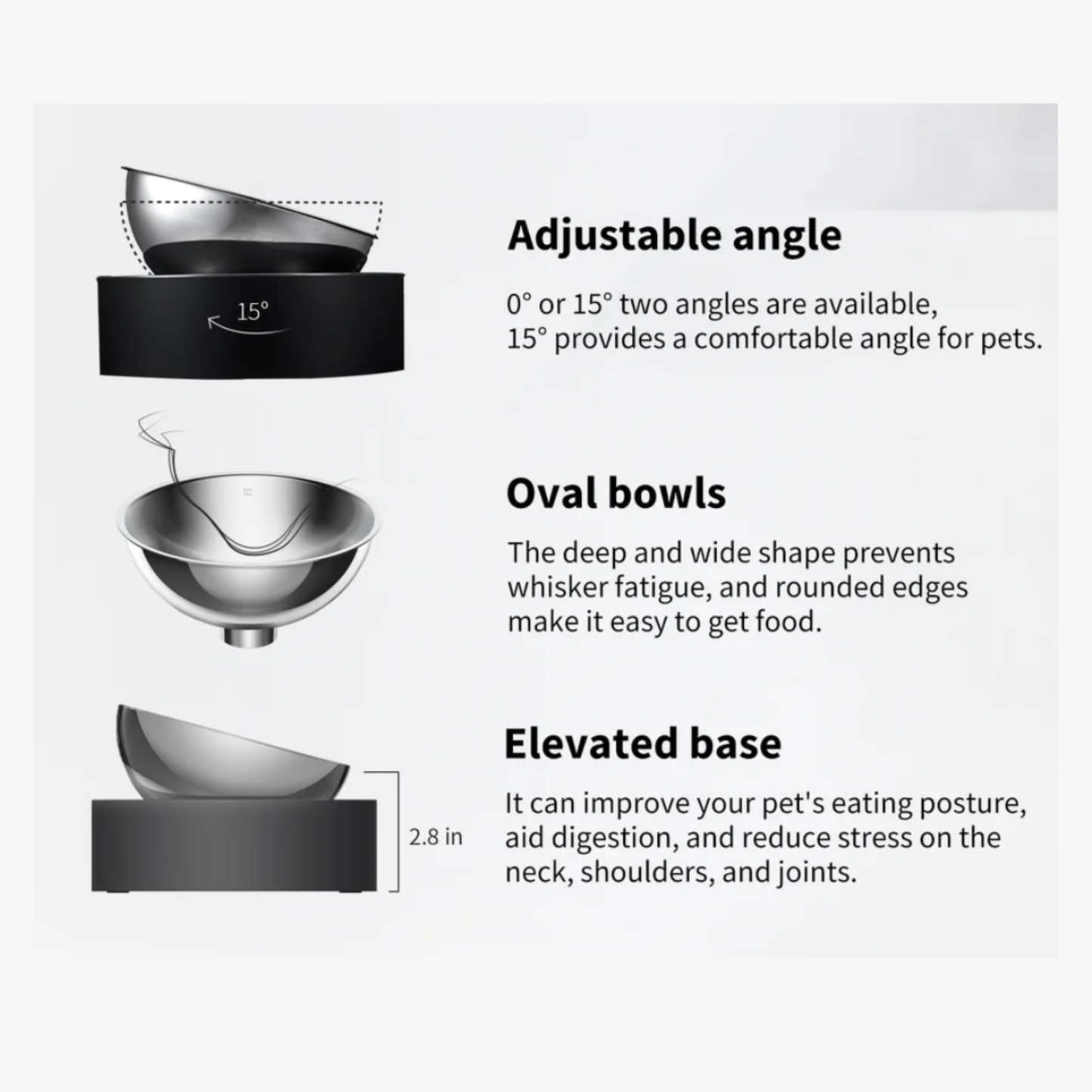 FRESH NANO METAL ADJUSTABLE DOUBLE FEEDING BOWL