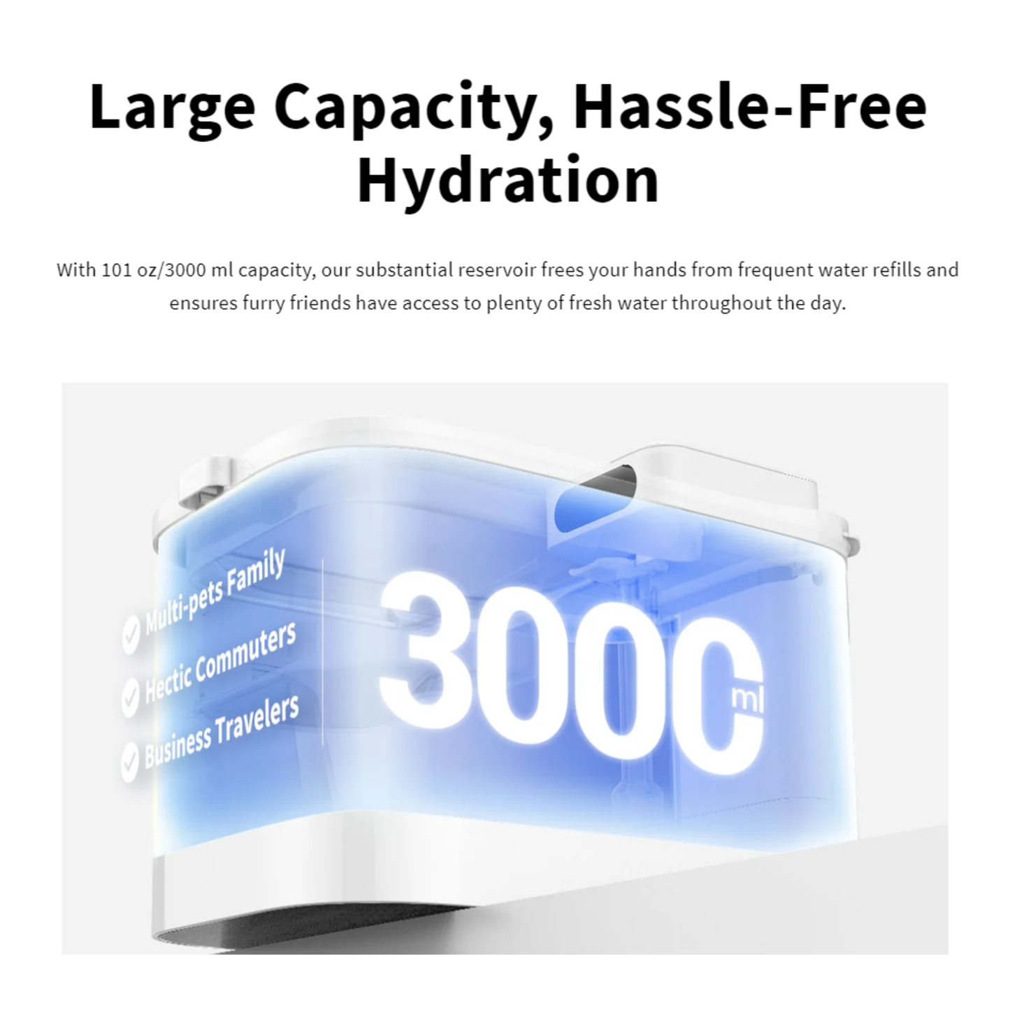 EVERSWEET MAX (UVC & CORDLESS) PET WATER FOUNTAIN