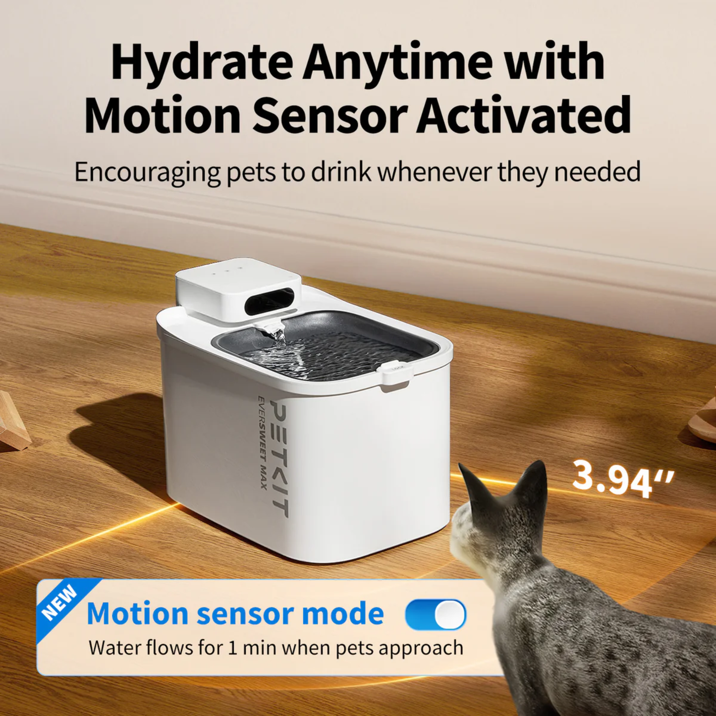 EVERSWEET MAX (UVC & CORDLESS) PET WATER FOUNTAIN