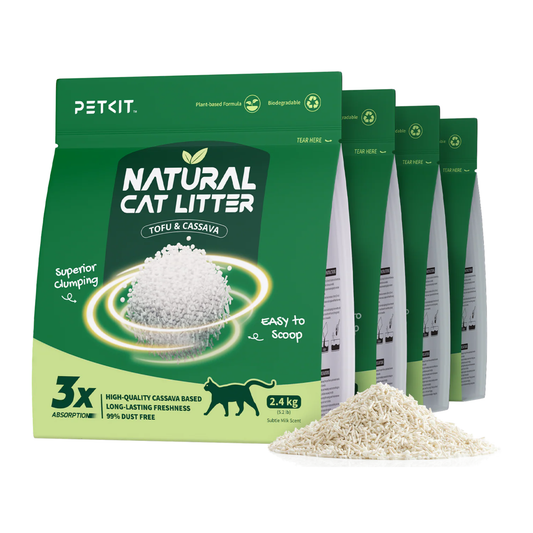 NATURAL CAT LITTER (CASSAVA & TOFU)(2.4KG PER PACK)