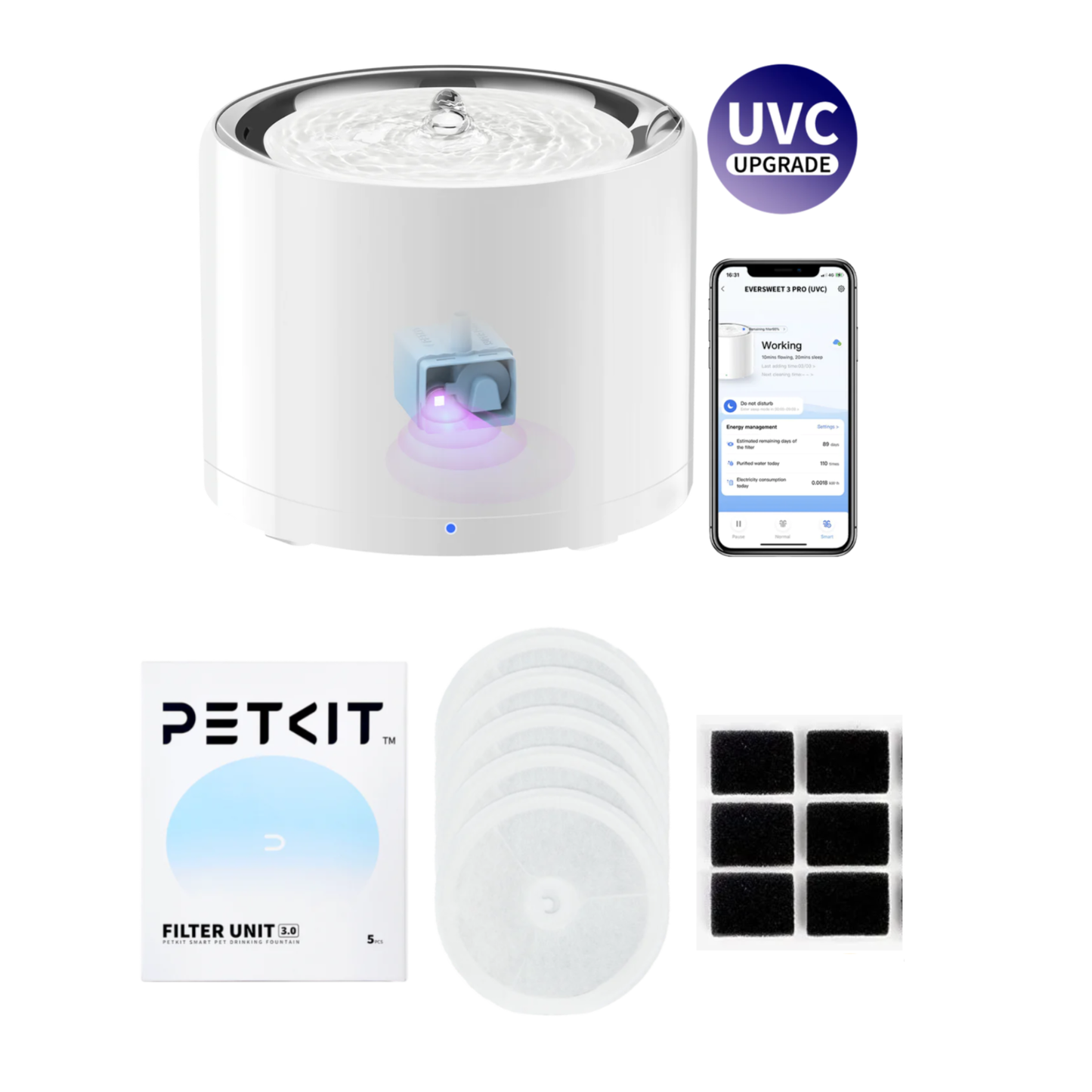EVERSWEET 3 PRO (UVC) PET WATER FOUNTAIN