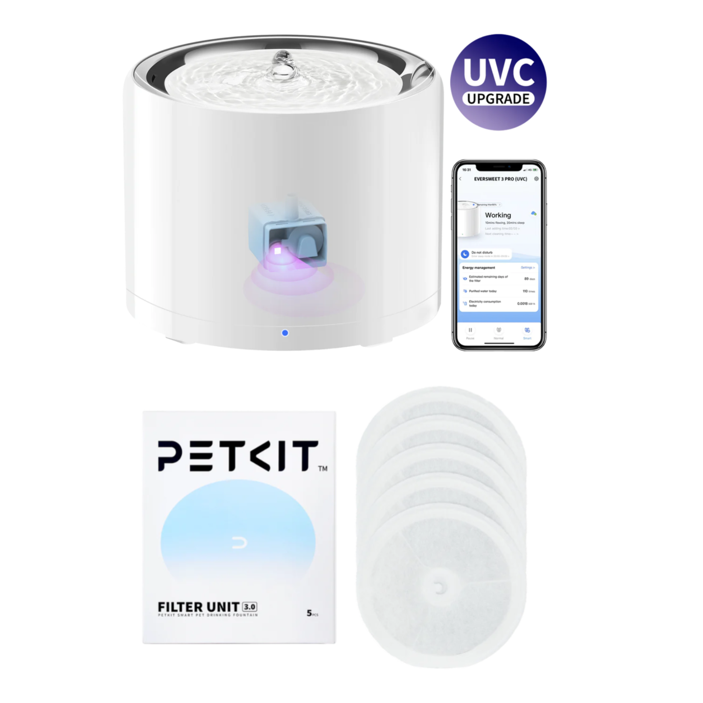 EVERSWEET 3 PRO (UVC) PET WATER FOUNTAIN