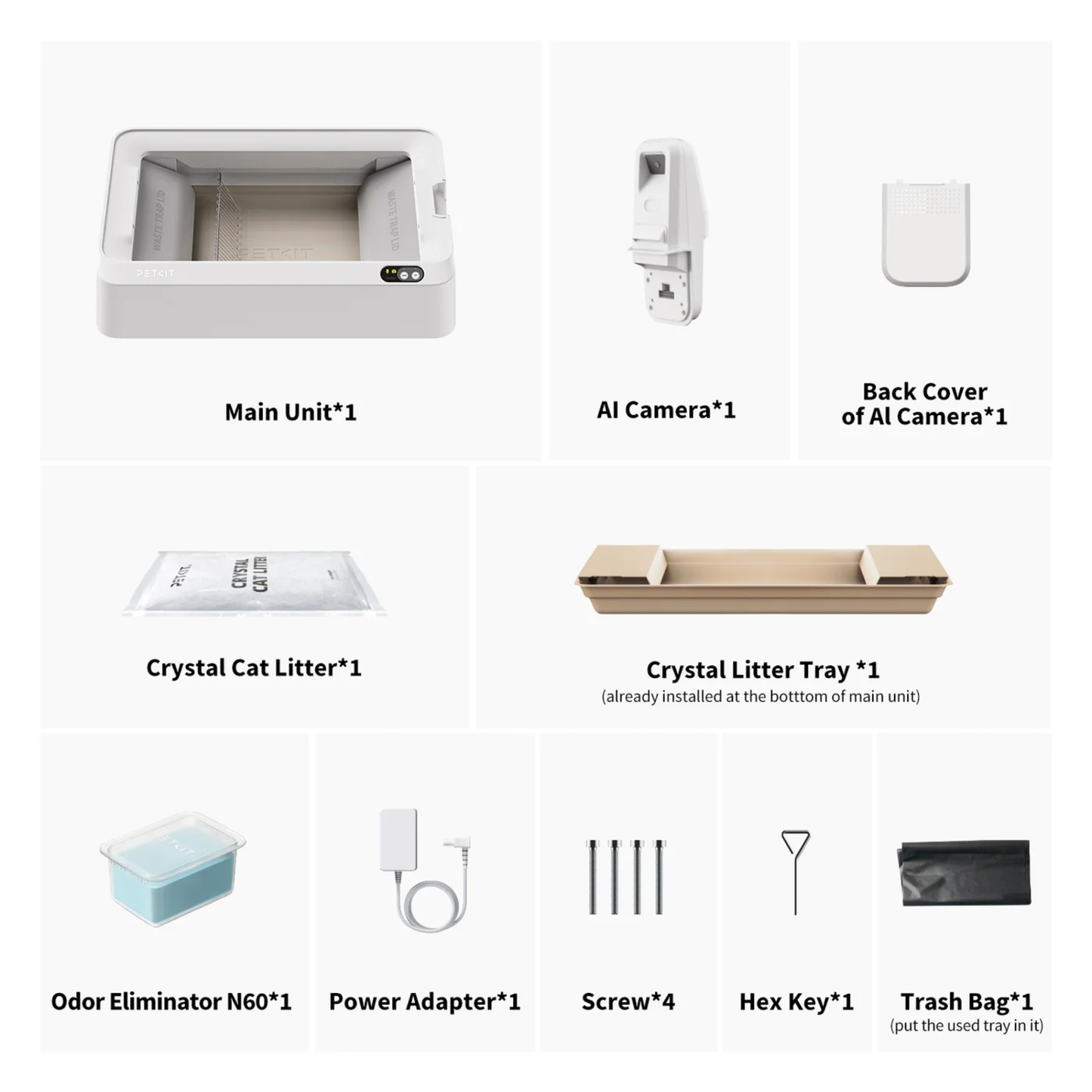 PUROBOT CRYSTAL DUO SELF-CLEANING LITTER BOX (CAMERA)