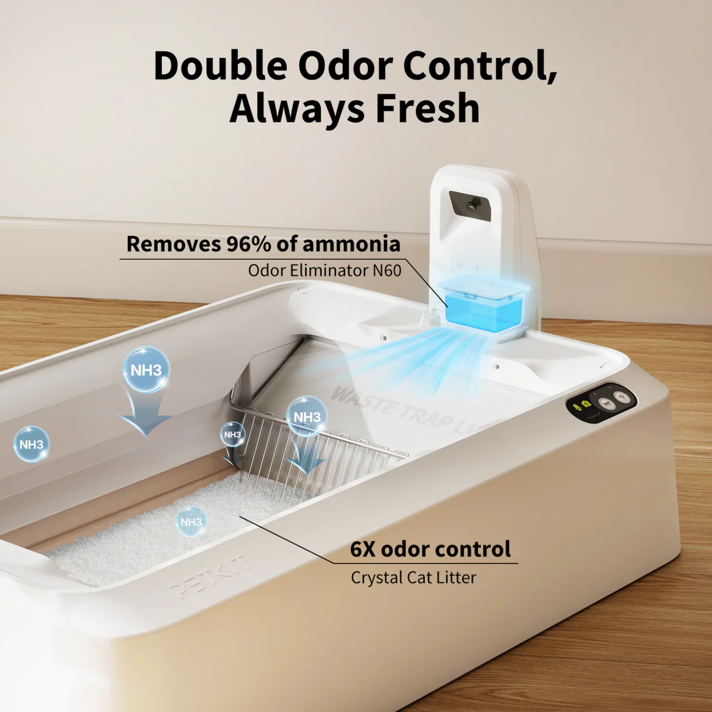 PUROBOT CRYSTAL DUO SELF-CLEANING LITTER BOX (CAMERA)