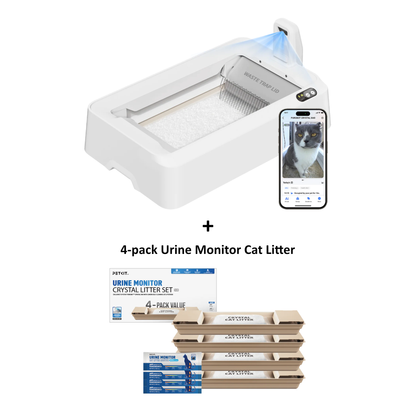 PUROBOT CRYSTAL DUO SELF-CLEANING LITTER BOX (CAMERA)