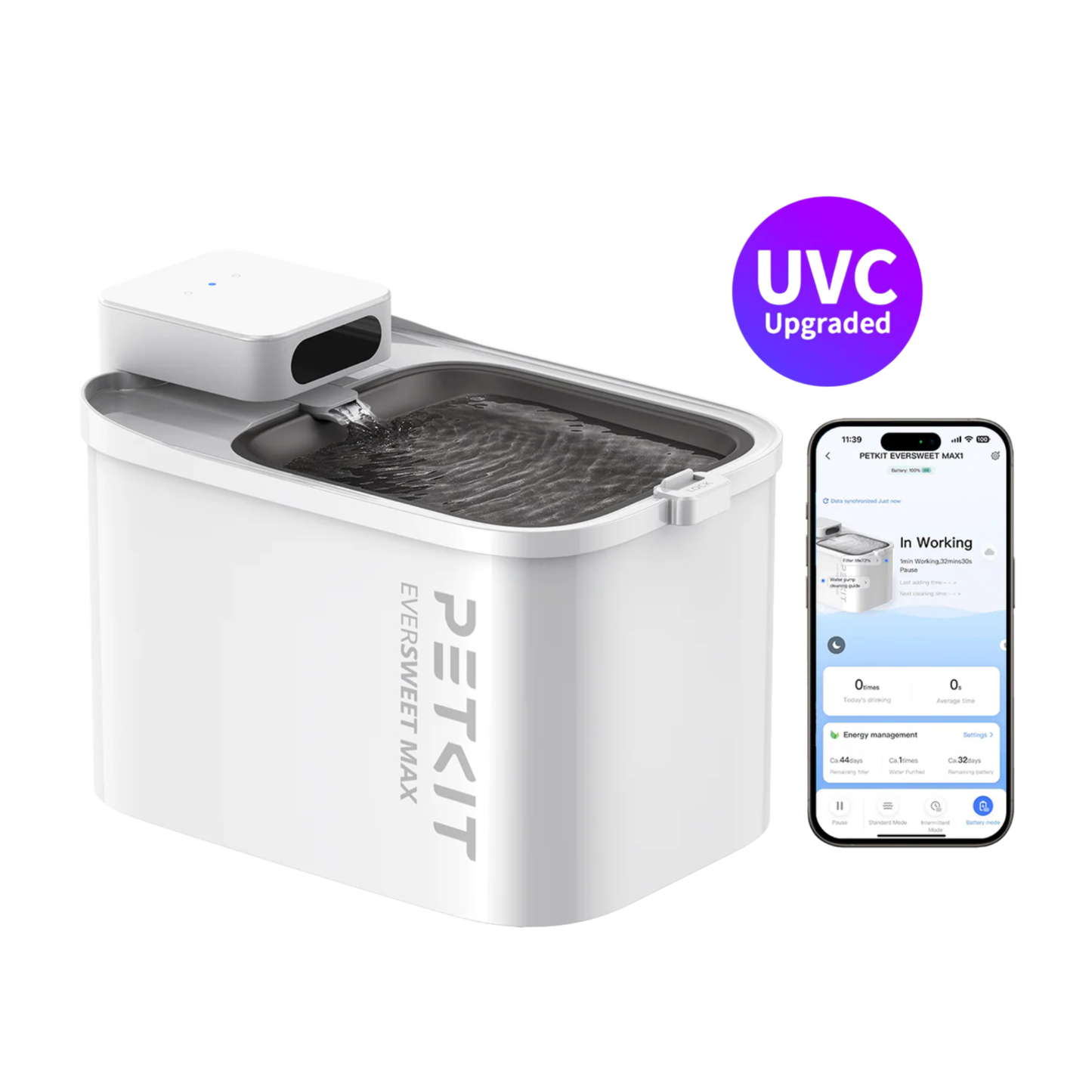 EVERSWEET MAX (UVC & CORDLESS) PET WATER FOUNTAIN