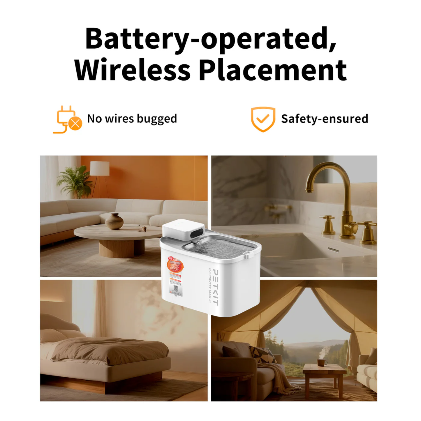 EVERSWEET MAX 2 (UVC & CORDLESS) PET WATER FOUNTAIN