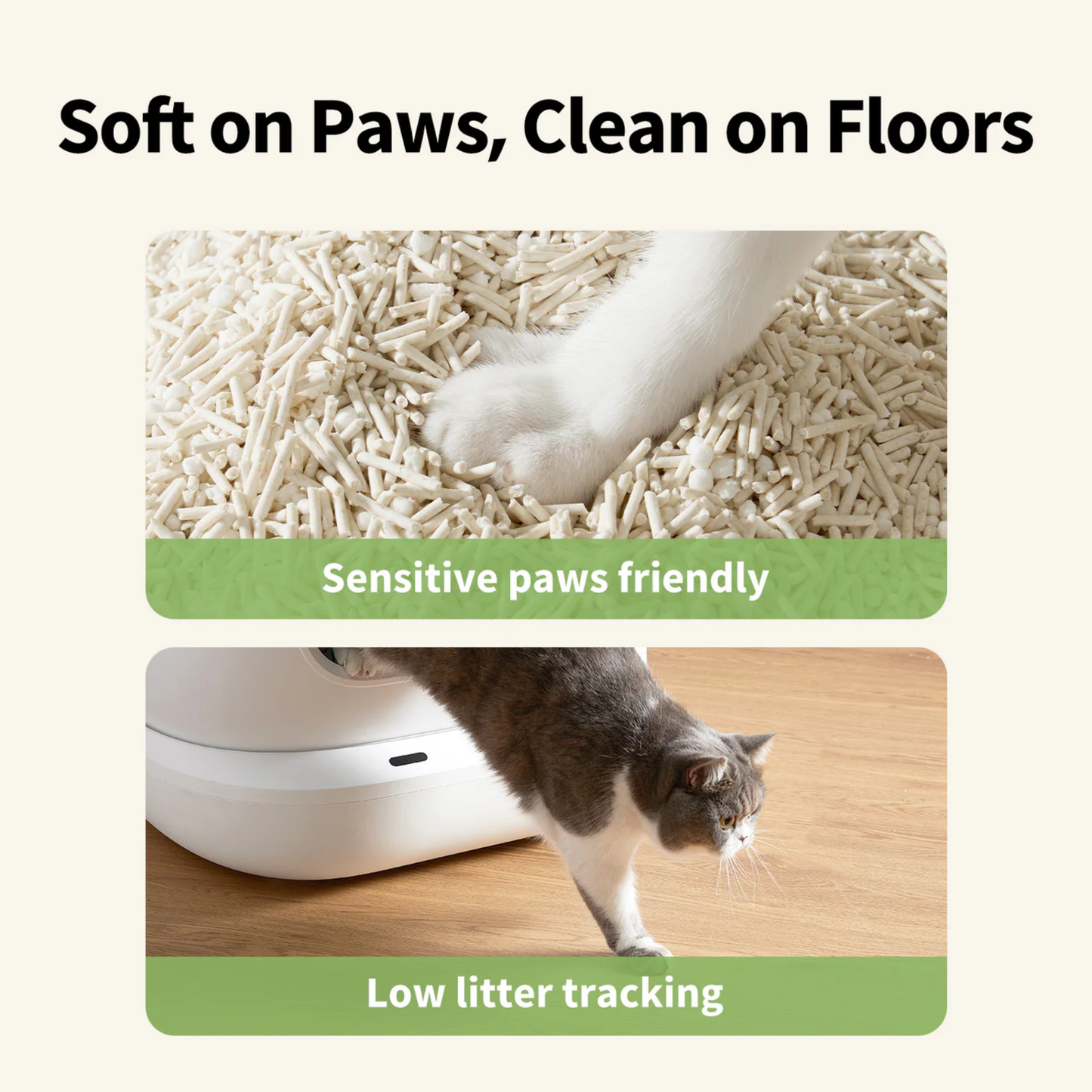 NATURAL CAT LITTER (CASSAVA & TOFU)(2.4KG PER PACK)