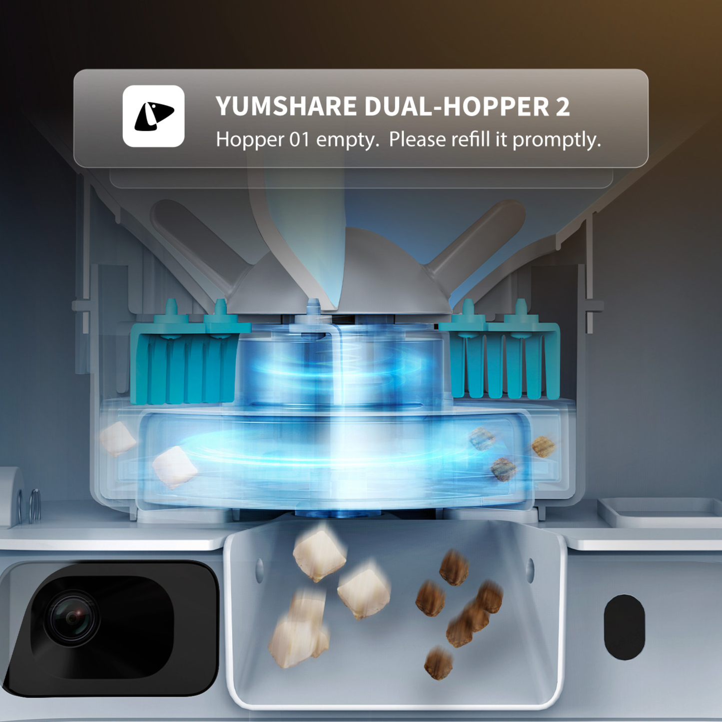 YUMSHARE DUAL-HOPPER 2 AUTOMATIC FEEDER WITH CAMERA